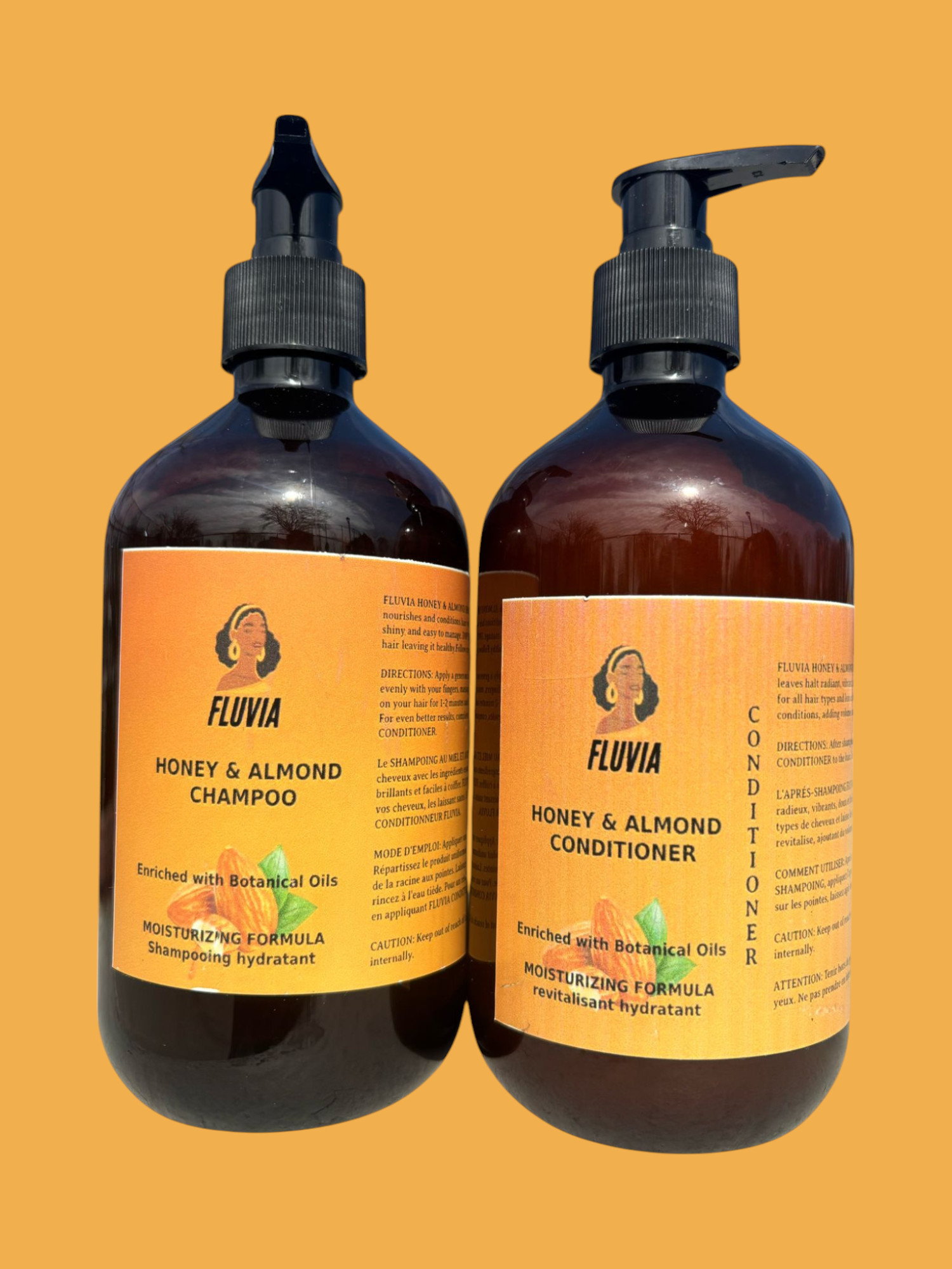 honey & almond shampoo & conditioner